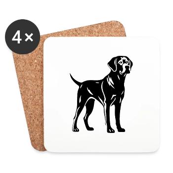 Labrador dog - Coasters (set of 4) - white - Front