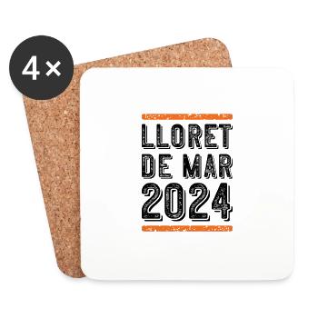 Lloret De Mar 2024 Vintage - Untersetzer (4er-Set) - Weiß - Vorne