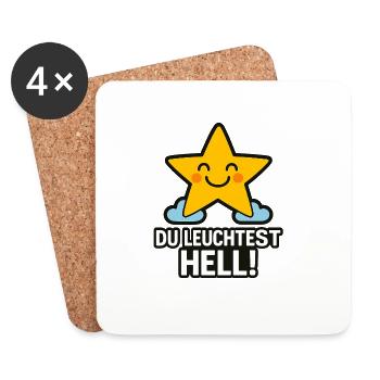 Du_Leuchtest_hell - Untersetzer (4er-Set) - Weiß - Vorne