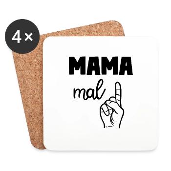 Mama Mal Eins - Untersetzer (4er-Set) - Weiß - Vorne