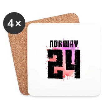 Norway 24 Jersey 2024 Multicoloured - Coasters (set of 4) - white - Front