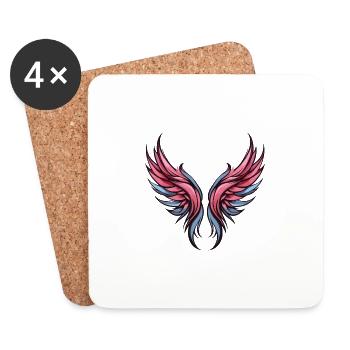 Wing Symbolism - Coasters (set of 4) - white - Front