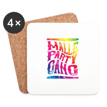 Malle Party Gang Team Mallorca - Untersetzer (4er-Set) - Weiß - Vorne