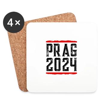Prague 2024 - Dessous de verre (lot de 4) - blanc - Devant