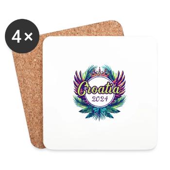 Croatia 2024 Colorful - Coasters (set of 4) - white - Front