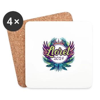 Lloret De Mar 2024 Bunt - Untersetzer (4er-Set) - Weiß - Vorne