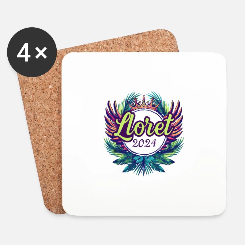 Lloret De Mar 2024 Bunt - Untersetzer (4er-Set) - Weiß