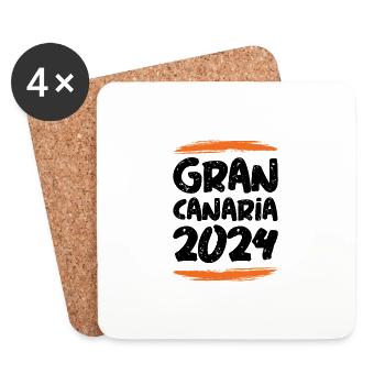 Gran Canaria 2024 - Untersetzer (4er-Set) - Weiß - Vorne
