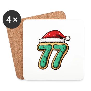77 Number Christmas - Coasters (set of 4) - white - Front