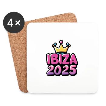Ibiza 2025 - Dessous de verre (lot de 4) - blanc - Devant