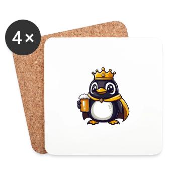 Penguin Beer Funny - Coasters (set of 4) - white - Front