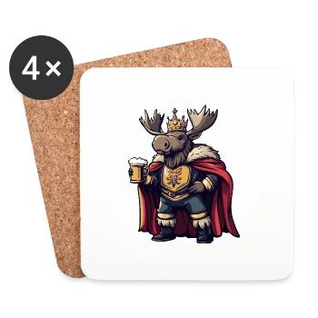 Moose Beer Funny - Coasters (set of 4) - white - Front