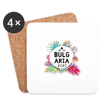 Bulgarie 2025 Coloré - Dessous de verre (lot de 4) - blanc - Devant
