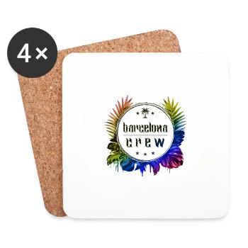 Équipage de Barcelone Coloré - Dessous de verre (lot de 4) - blanc - Devant