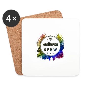 Mallorca Crew Colorful - Coasters (set of 4) - white - Front