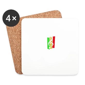 Reggae Music - Coasters (set of 4) - white - Front