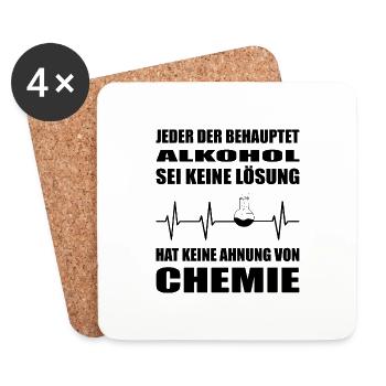 Chemie - Untersetzer (4er-Set) - Weiß - Vorne