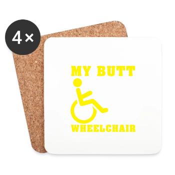 If You Can See My Butt - Untersetzer (4er-Set) - Weiß - Vorne