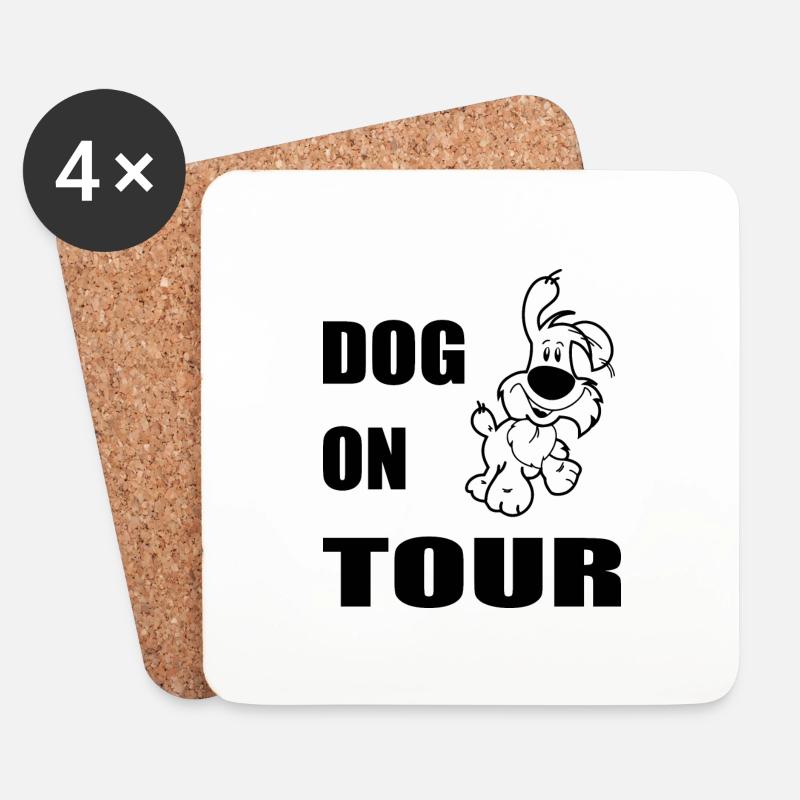 Hund - Untersetzer (4er-Set) - Weiß