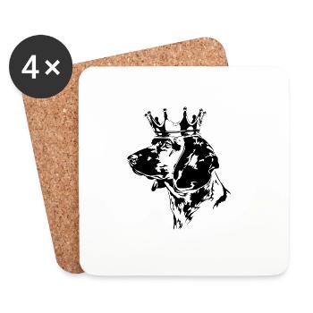 BAVARIAN MOUNTAIN SWEAT DOG Krone Wilsigns - Coasters (set of 4) - white - Front