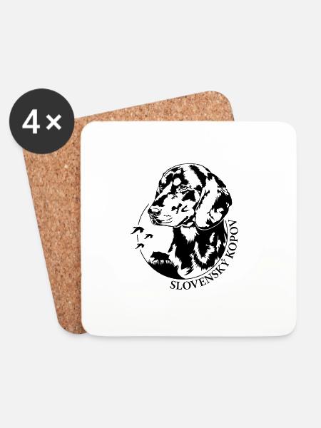 Slovensky Kopov Portrait Hunde Jagdhund Wilsigns - Untersetzer (4er-Set) - Weiß