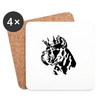 Cane Corso Crown King Queen Dog Dogs Wilsigns - Coasters (set of 4) - white - Front
