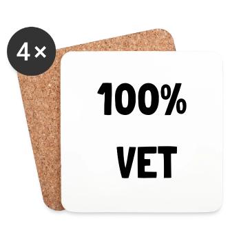 100% FAT - Coasters (set of 4) - white - Front