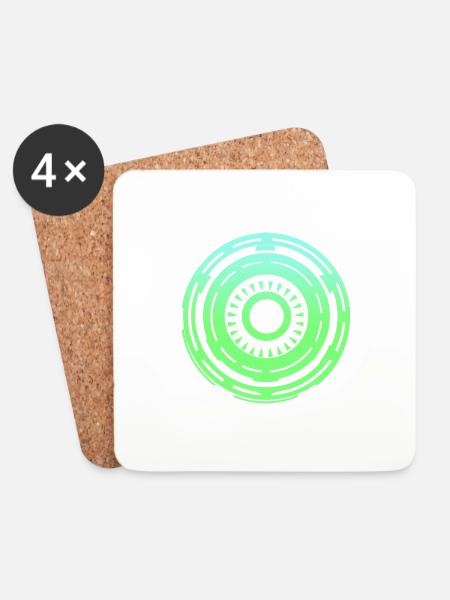 The Green Circle - Untersetzer (4er-Set) - Weiß