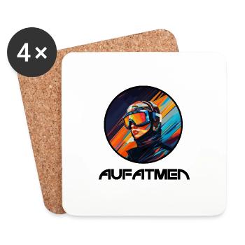 Aufatmen - Skidesign - Untersetzer (4er-Set) - Weiß - Vorne