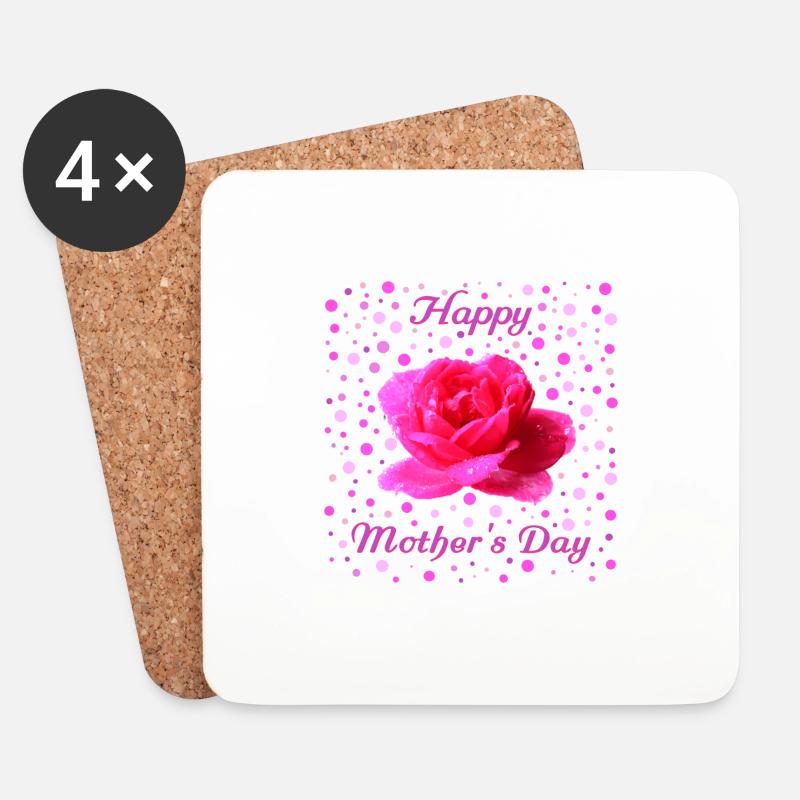 mothers day Muttertag - Untersetzer (4er-Set) - Weiß