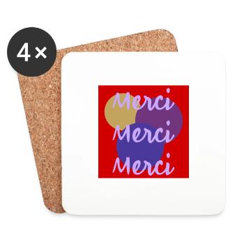 THANK YOU. MISTRESS. MASTER. THANK YOU MISTRESS - Coasters (set of 4) - white - Front
