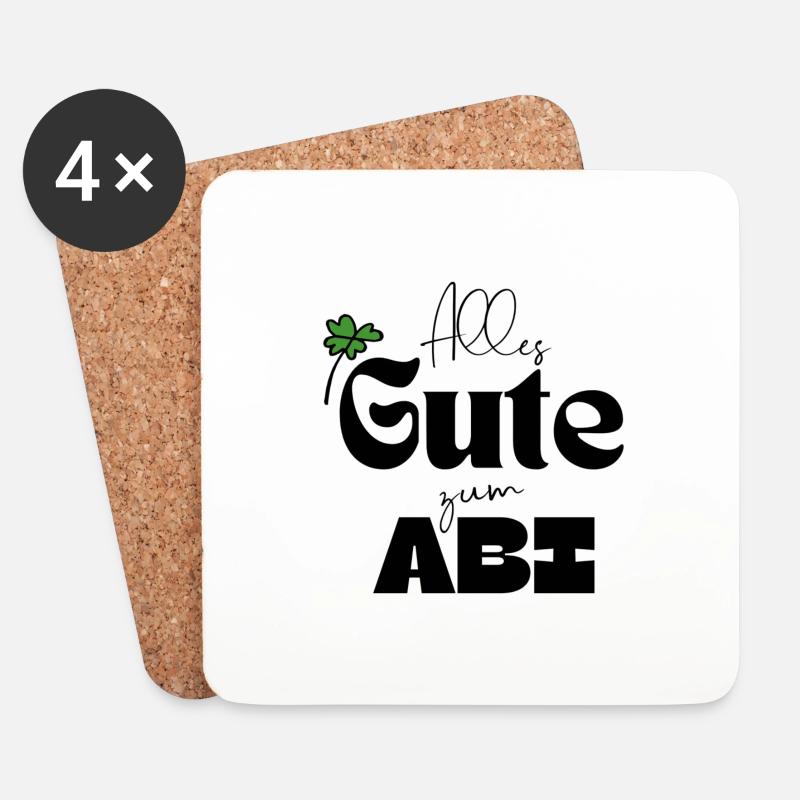 Alles Gute zum Abi - Untersetzer (4er-Set) - Weiß