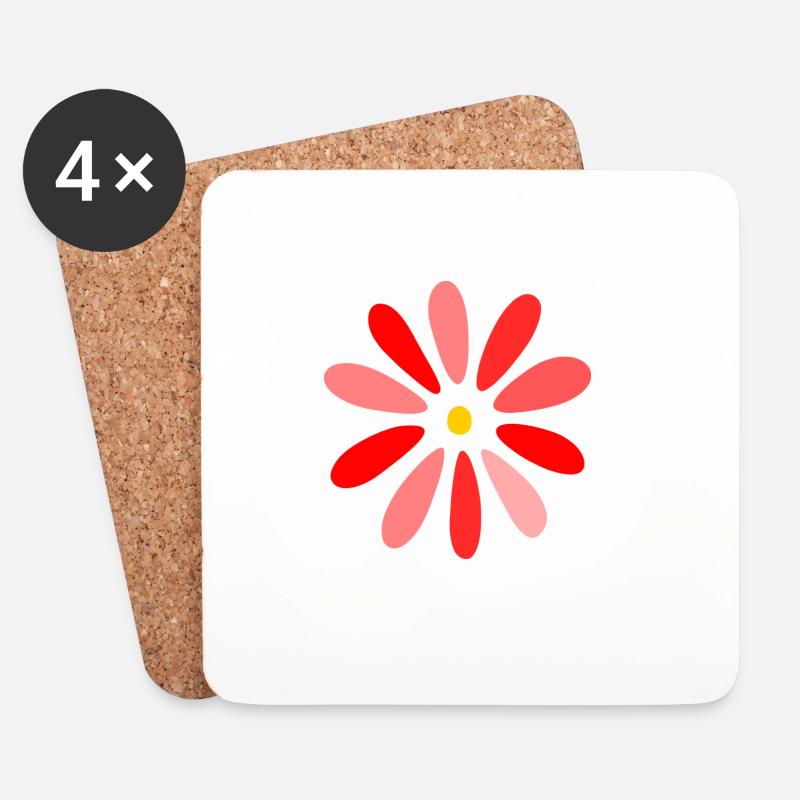 BLUME. ICH KANN NICHT. Ich arbeite im Garten. GARTEN. RUHESTAND. - Untersetzer (4er-Set) - Weiß