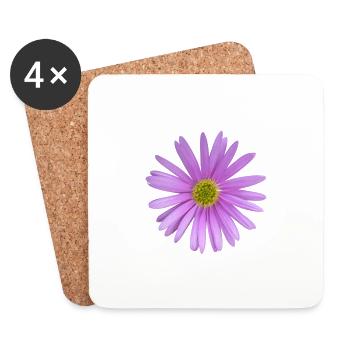 Fleur, Flower - Dessous de verre (lot de 4) - blanc - Devant