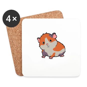 Cute Guinea Pig Shirt For Animal Lovers T-shirt - Untersetzer (4er-Set) - Weiß - Vorne