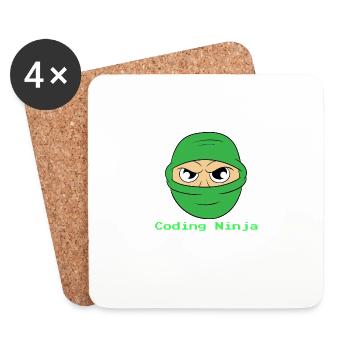 Coding Ninja Karate Martial Arts Fencer Ninja - Untersetzer (4er-Set) - Weiß - Vorne