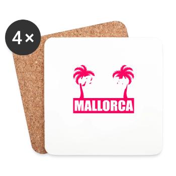 Party Crew Mallorca Nightlife Tee For Alcoholic - Coasters (set of 4) - white - Front