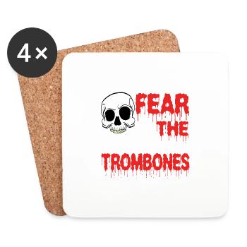 A Perfect Gift Music "Fear The Trombones" T-shirt - Untersetzer (4er-Set) - Weiß - Vorne