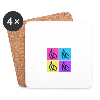 Heart Love Relationship Anniversary Wife Husband - Coasters (set of 4) - white - Front