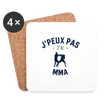 J peux pas j ai MMA - Dessous de verre (lot de 4) - blanc - Devant