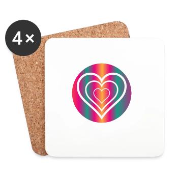 MOM. MOTHER'S DAY. HAPPY MOTHER'S DAY - Coasters (set of 4) - white - Front
