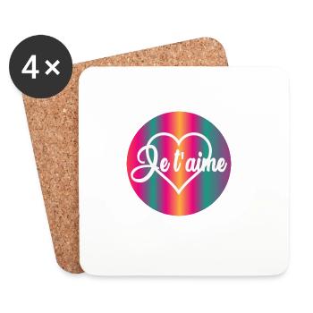 MOTHER'S DAY. HAPPY MOTHER'S DAY. MOM - Coasters (set of 4) - white - Front