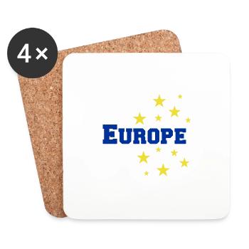 L’Europe - Dessous de verre (lot de 4) - blanc - Devant