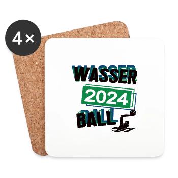 Wasserball Spieler Team Turnier Mannschaft in 2024 - Untersetzer (4er-Set) - Weiß - Vorne