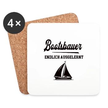 Bootsbauer Ausbildung Bestanden Azubi Bootsbau - Untersetzer (4er-Set) - Weiß - Vorne