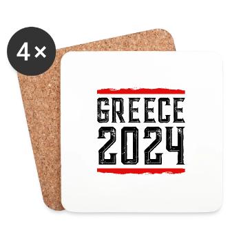 Greece 2024 - Untersetzer (4er-Set) - Weiß - Vorne
