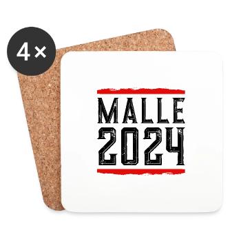 Malle 2024 - Dessous de verre (lot de 4) - blanc - Devant