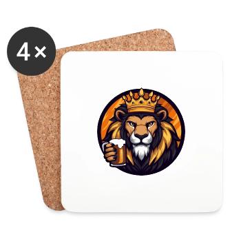 Bande dessinée de bière Lion - Dessous de verre (lot de 4) - blanc - Devant