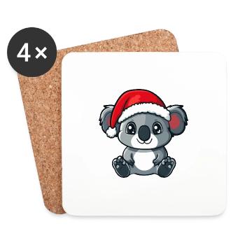Koala Weihnachten Christmas - Coasters (set of 4) - white - Front