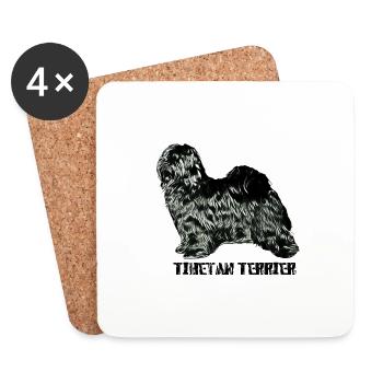 Tibetan Terrier Glory Days - Untersetzer (4er-Set) - Weiß - Vorne